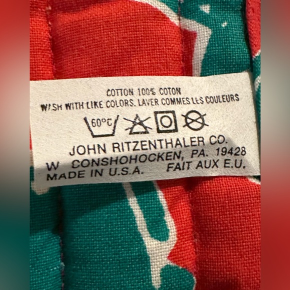 Vintage John Ritzenthaler Co Christmas Pot Holder & Oven Mitt - NWT - Picture 3 of 11